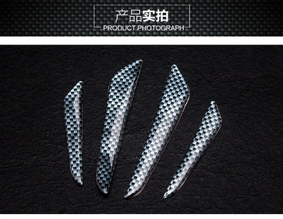 WRC carbon fiber door anti-collision rubber strip anti-scratch strip anti-scratch strip practical 4-piece anti-collision sticker (Qapı və bamper qoruyucu zolaqlar) - black