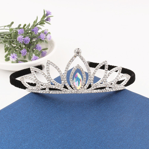 New Korean style children's rhinestone crown hair comb crystal crown performance hair hoop head jewelry wholesale