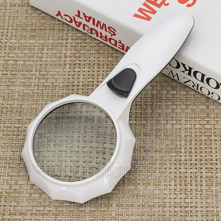 Taobao WeChat Внешняя торговля электронная коммерция горячие продажи Новые шесть светодиодных ручных в форме зонта черно-белая ручка увеличительное стекло 56H