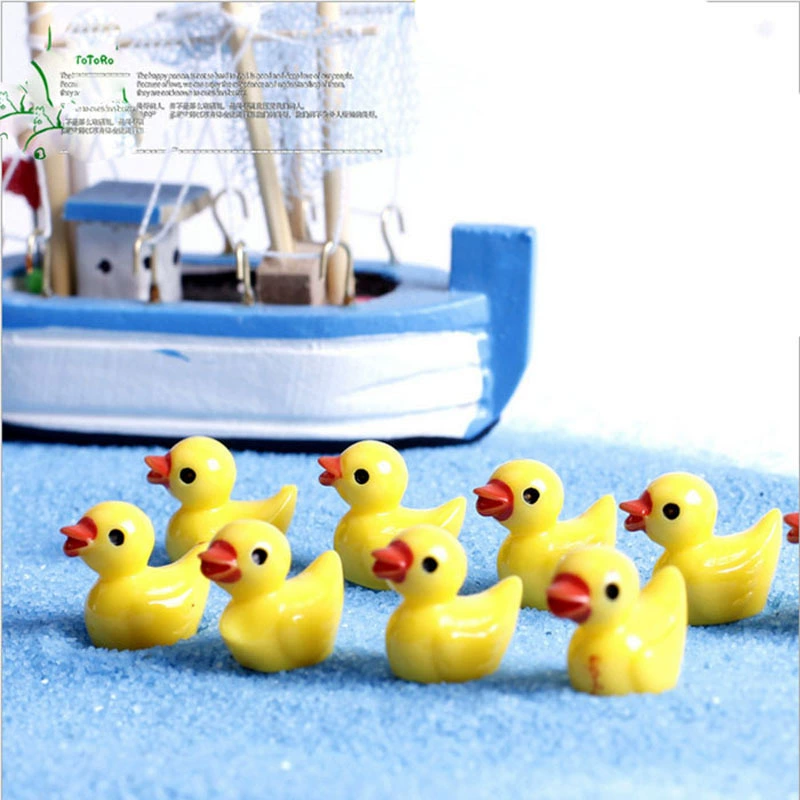 Мох микро Ландшафтные украшения маленький белый гусь маленькая Желтая утка морской пейзаж украшения DIY сборочные украшения Аквариум Ландшафтный дизайн