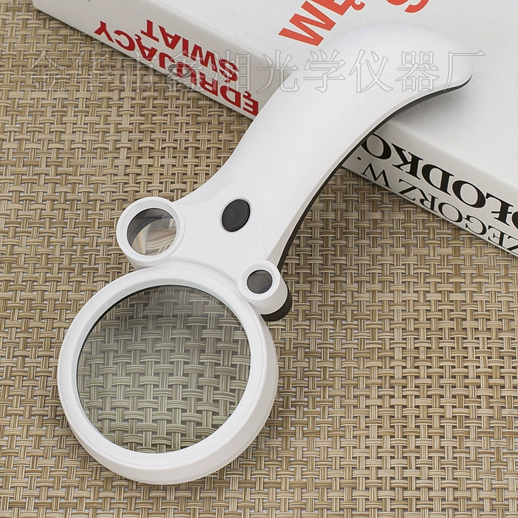 Новое портативное увеличительное стекло 2,5 25 55-кратное многофункциональное высокомощное HD-Считывание со светодиодным детектором денег 600H