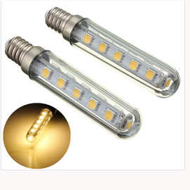 E14小口2.5W笔式灯泡16LED5050冰箱灯冷柜画廊灯暖白正白T18