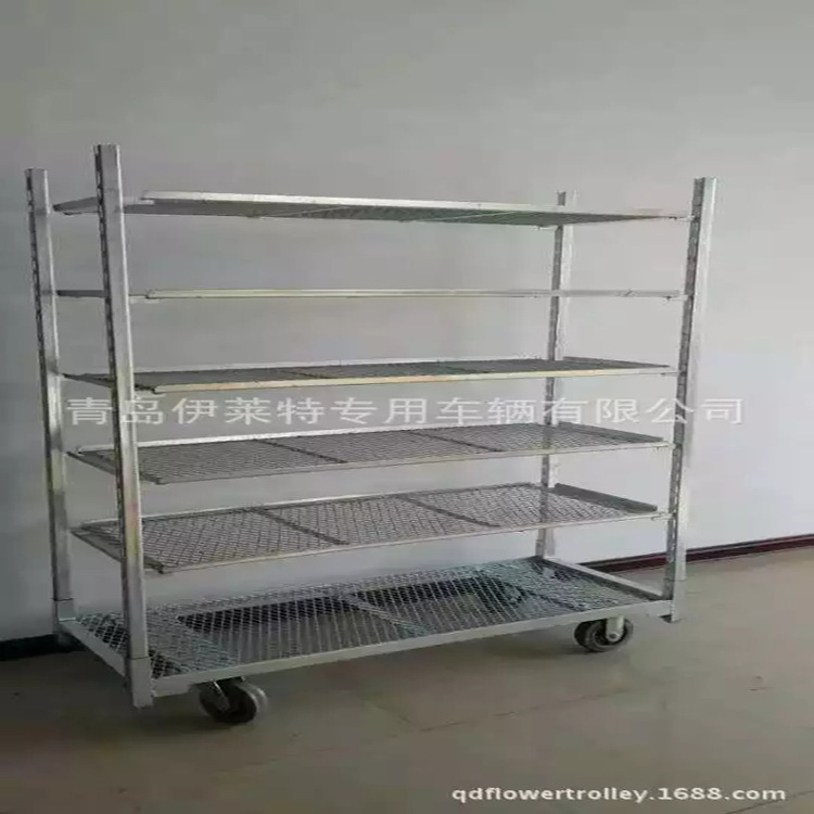 厂家直销 温室大棚基地拉板网花卉台车  周转工具周转车 花车