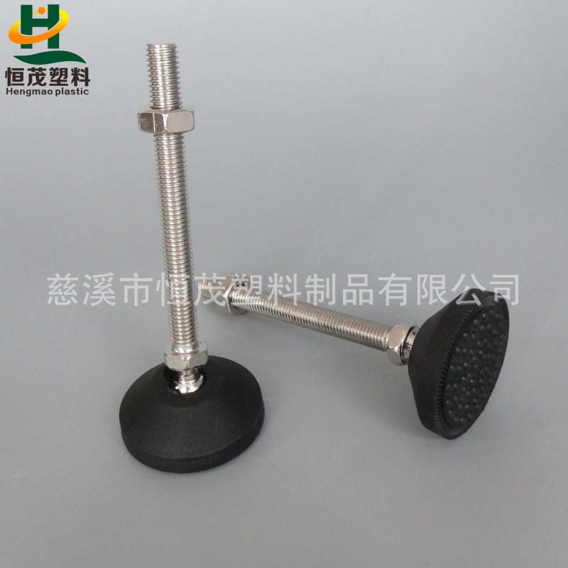 HMB50-M10100尼龙可调脚杯,万向蹄脚,设备平衡调节脚,塑料支撑脚