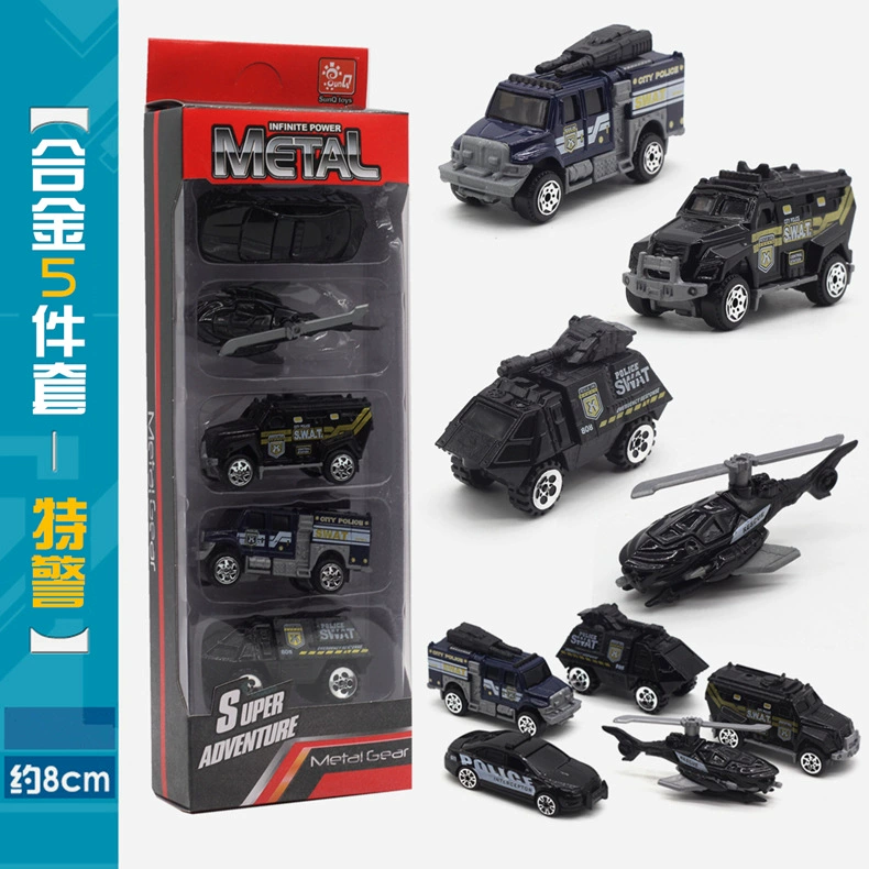 Металлический набор, моделирование инженерной техники, экскаватор, танк, toy car, 5 штук