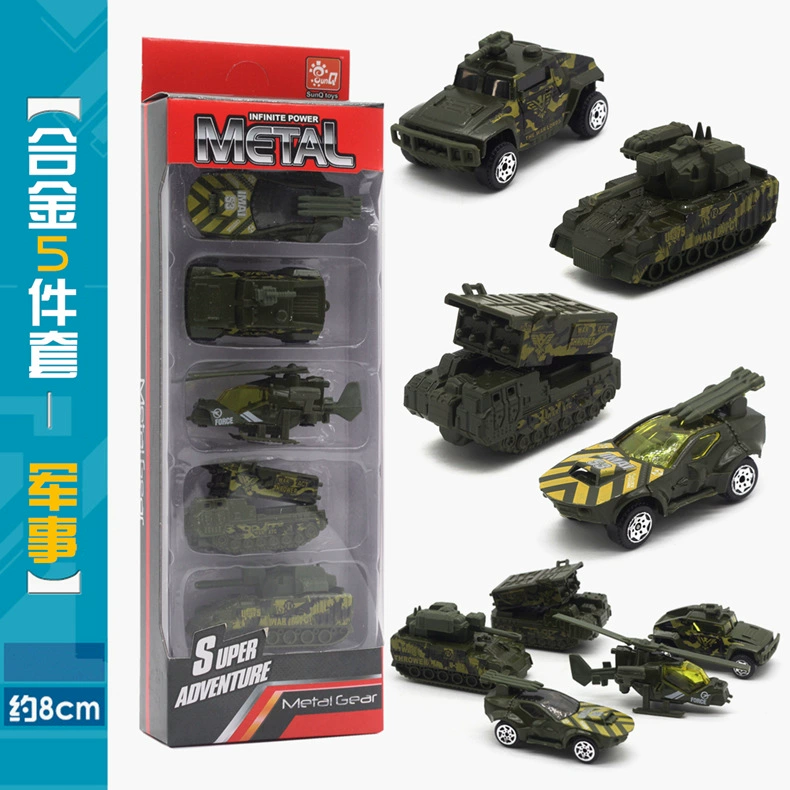 Металлический набор, моделирование инженерной техники, экскаватор, танк, toy car, 5 штук