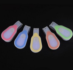 新款戶外運動硅膠背包燈 五彩時尚領夾夜跑口袋夾子燈夜間跑步燈