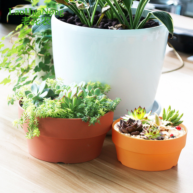 Imitation clay plastic flowerpot office fleshy flowerpot base green potted plants balcony flowerpot seedling gardening supplies Imitation clay plastic flowerpot office fleshy flowerpot base green potted plants balcony flowerpot seedling gardening supplies