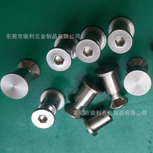 不锈钢螺丝沉头内六角子母钉M3-4家具夹板螺母对锁子母螺丝