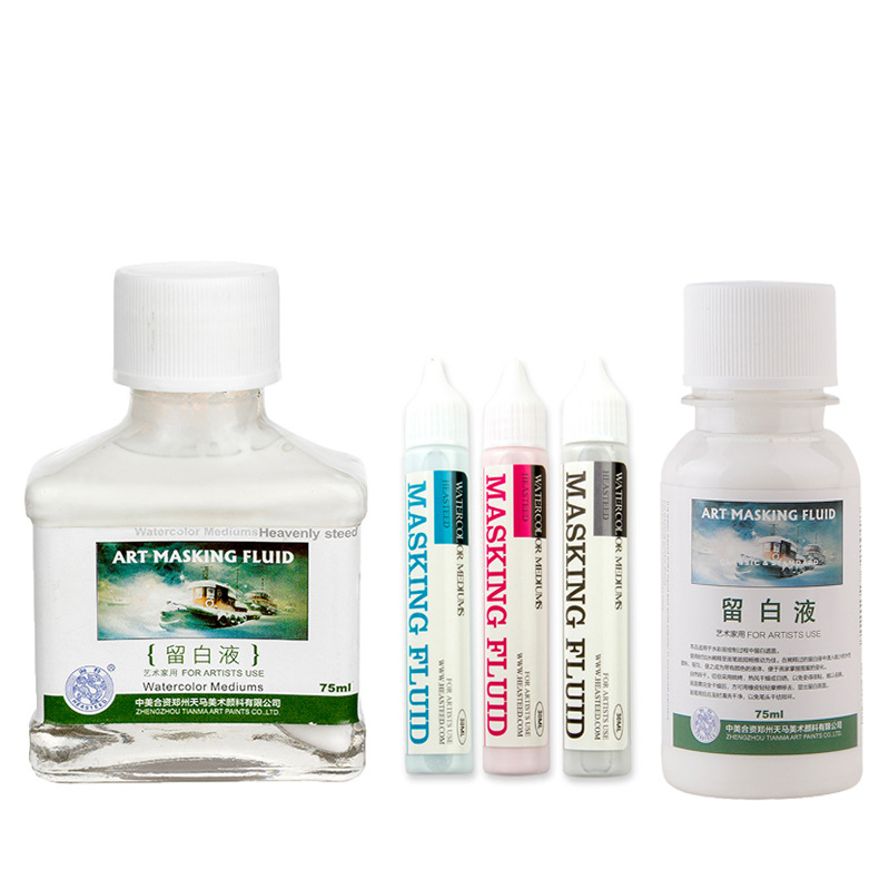 Haite Blanqueamiento Líquido Pintura de color Acuarela Goma arábiga Pintura de bilis Líquido de cubierta de modificación en blanco