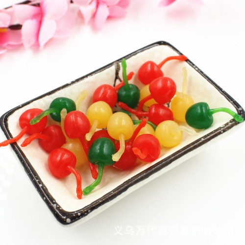 Simulation Food Play Small Number Cherry Mini Cherry Small Fruit DIY Material Resin Accessories Clay Cream Accessories