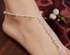 Summer fashionable universal accessory, elastic ankle bracelet from pearl, European style