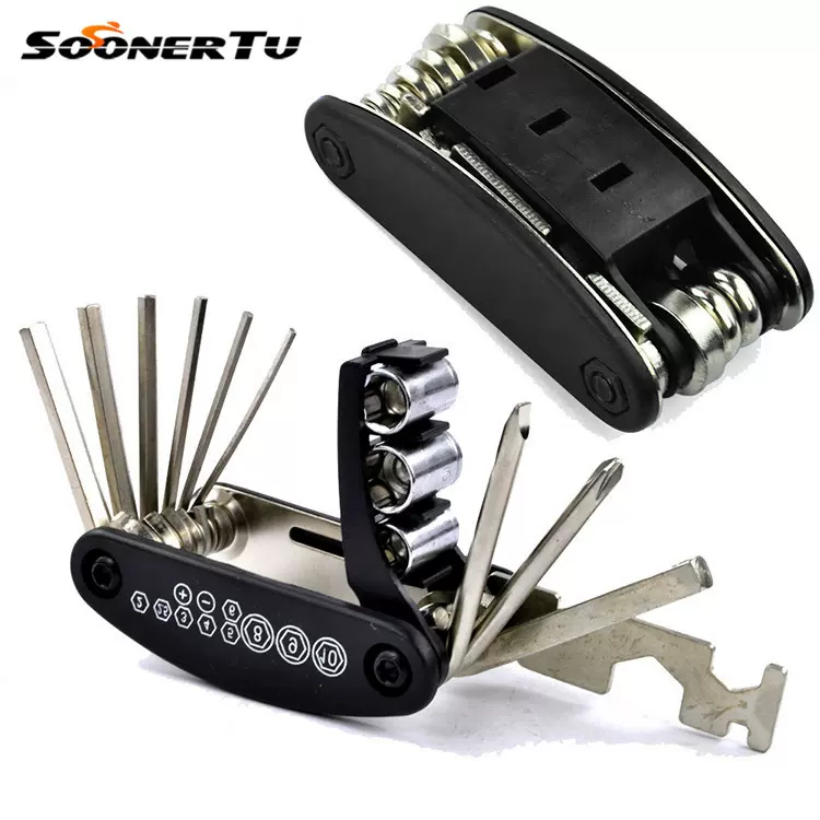 15合一多功能自行车组合修车维修理工具 自行车配件214g骑行装备