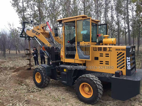 河北生产电线杆打坑机  装载机式挖坑机通利达厂家