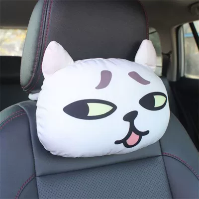 Headrest Cat and Dog Head Husky - small-white-3025