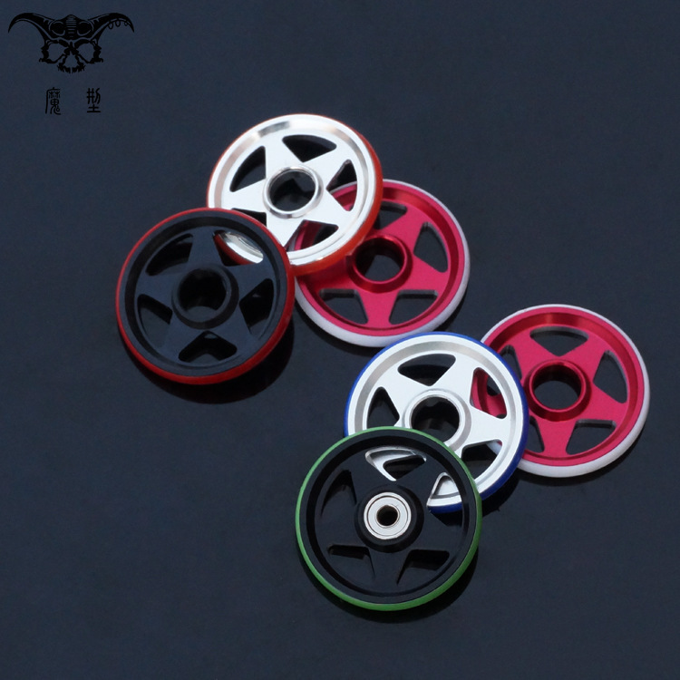 cnc lathe processing four-wheel drive aluminum alloy modified accessories 19mm five-star rubber ring hollow guide wheel wholesale