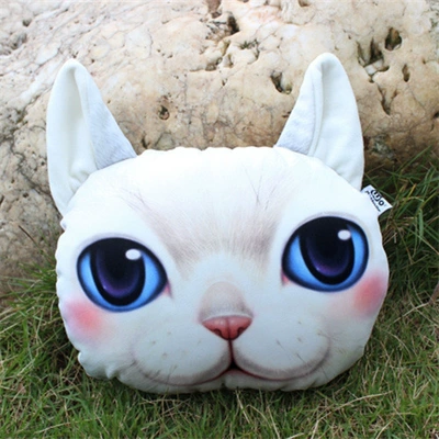 Husky Doge Animal Car Headrest, Headrest - moe-white-3025