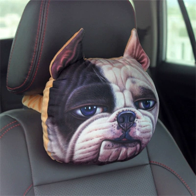 Headrest, Creative Cat and Dog Head - lion-fist-3025