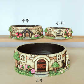 厂家货源创意迷你大花盆欧式多肉植物花盆市政工程花盆批发QT438