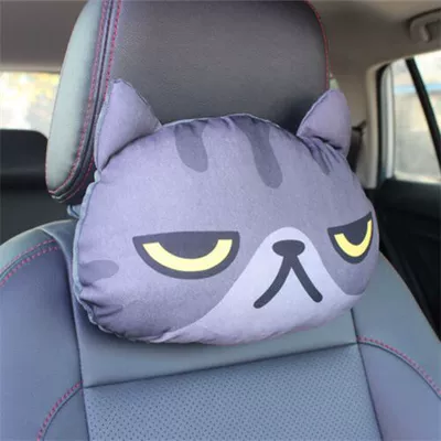 Doge Animal Car Headrest Neck – Headrest - black-little-funny-3025