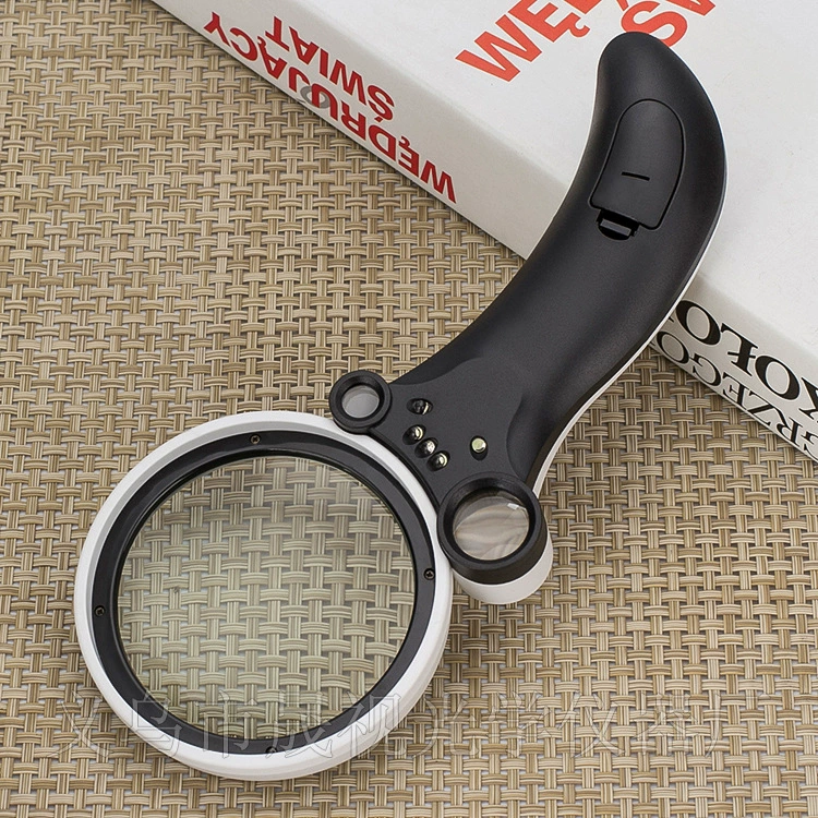 Ручная Лупа 2,5 25 55 три кратных многофункциональных HD чтения светодиодное освещение детектор денег 60H