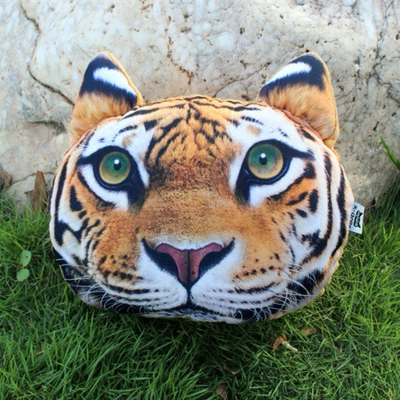 Head Husky Doge Animal Car: Headrest - tiger-3025