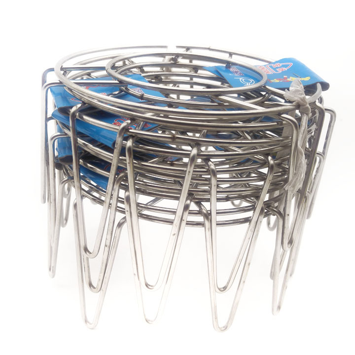 D1925 14 # acero puro alta pierna vapor estante olla necesidades diarias suministros de cocina Yiwu 2 yuanes dos yuanes tienda