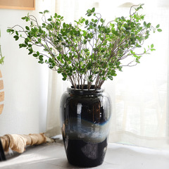 廠家直銷落地仿真花批發手感米蘭葉 家居樣板房裝飾假花婚慶用品