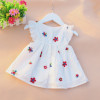 Summer children's dress with sleeves for early age girl's, skirt, 6-9-12 month, 1 years, 2-3 years