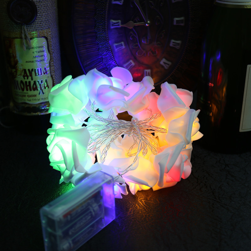 Rose LED battery lights string Christmas lights string wedding home decoration lights wedding layout supplies lights Rose LED battery lights string Christmas lights string wedding home decoration lights wedding layout supplies lights