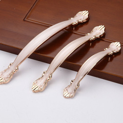 Wenzhou hardware handle European style ivory white cabinet handle modern painted wardrobe handle drawer round handle