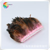 Factory spot sales of colorful feathers cloth edge rooster sideways/rooster cloth edge pink dreamer decoration