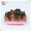 Factory spot sales of colorful feathers cloth edge rooster sideways/rooster cloth edge pink dreamer decoration