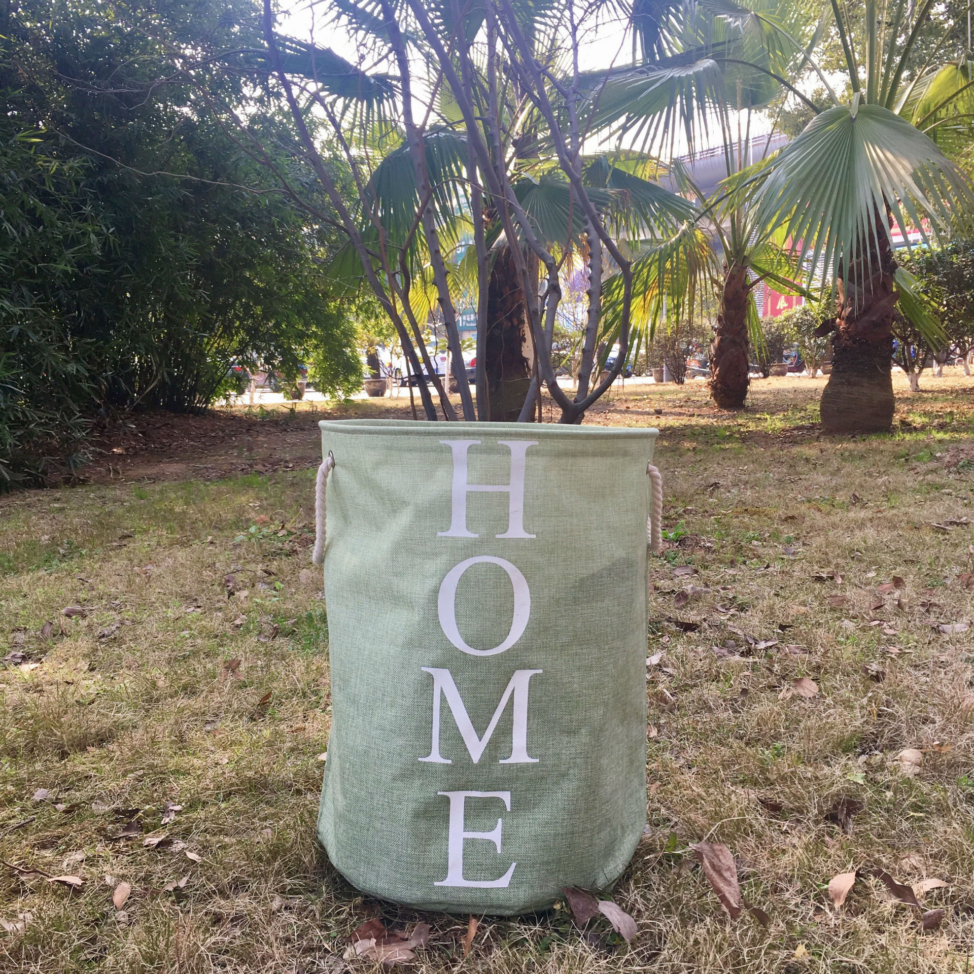 Cestas de almacenamiento de algodón y lino de estilo japonés/coreano, cestas de lavandería impermeables, cubos de almacenamiento plegables.
