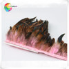 Factory spot sales of colorful feathers cloth edge rooster sideways/rooster cloth edge pink dreamer decoration