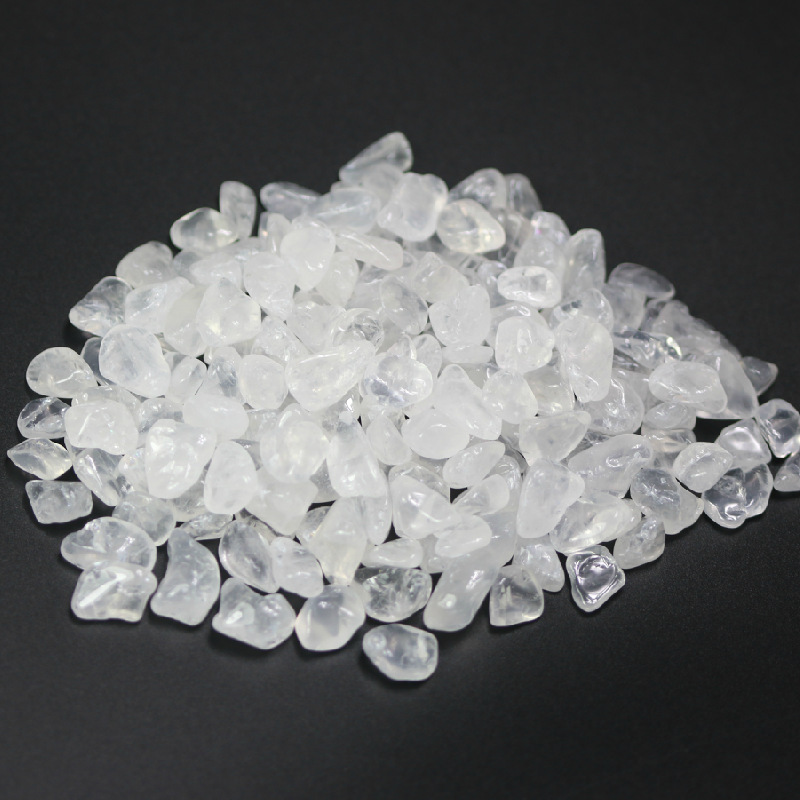 Natural white crystal broken crystal crystal crystal degaussing stone Haifeng Ketang Mingyuan jewelry wholesale
