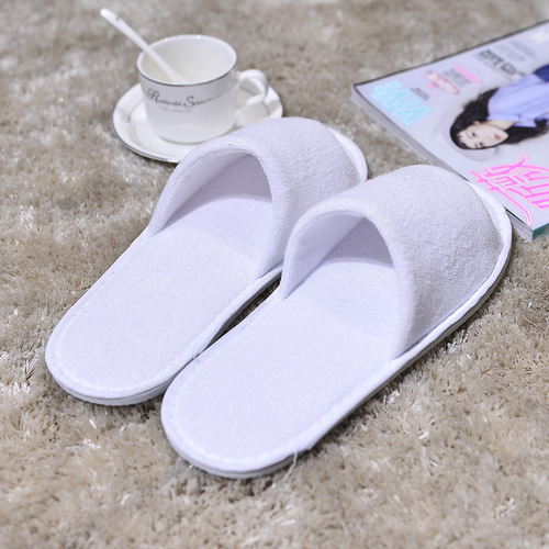 Hotel disposable slippers, terry cloth half-covered open-toe slippers, eva disposable slippers