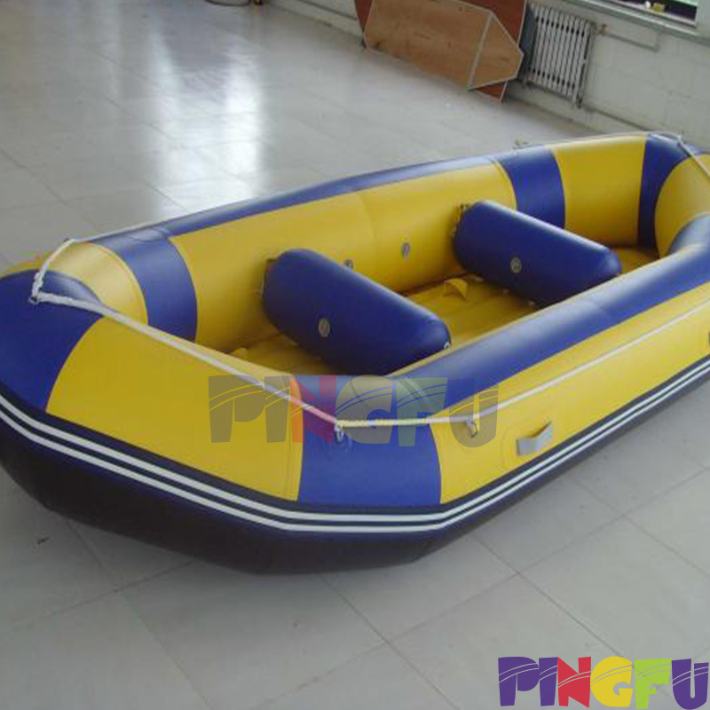 橡皮艇加厚钓鱼船皮划艇充气船拉丝底夹网气垫船硬底耐磨2/3/4人