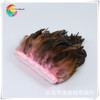 Factory spot sales of colorful feathers cloth edge rooster sideways/rooster cloth edge pink dreamer decoration