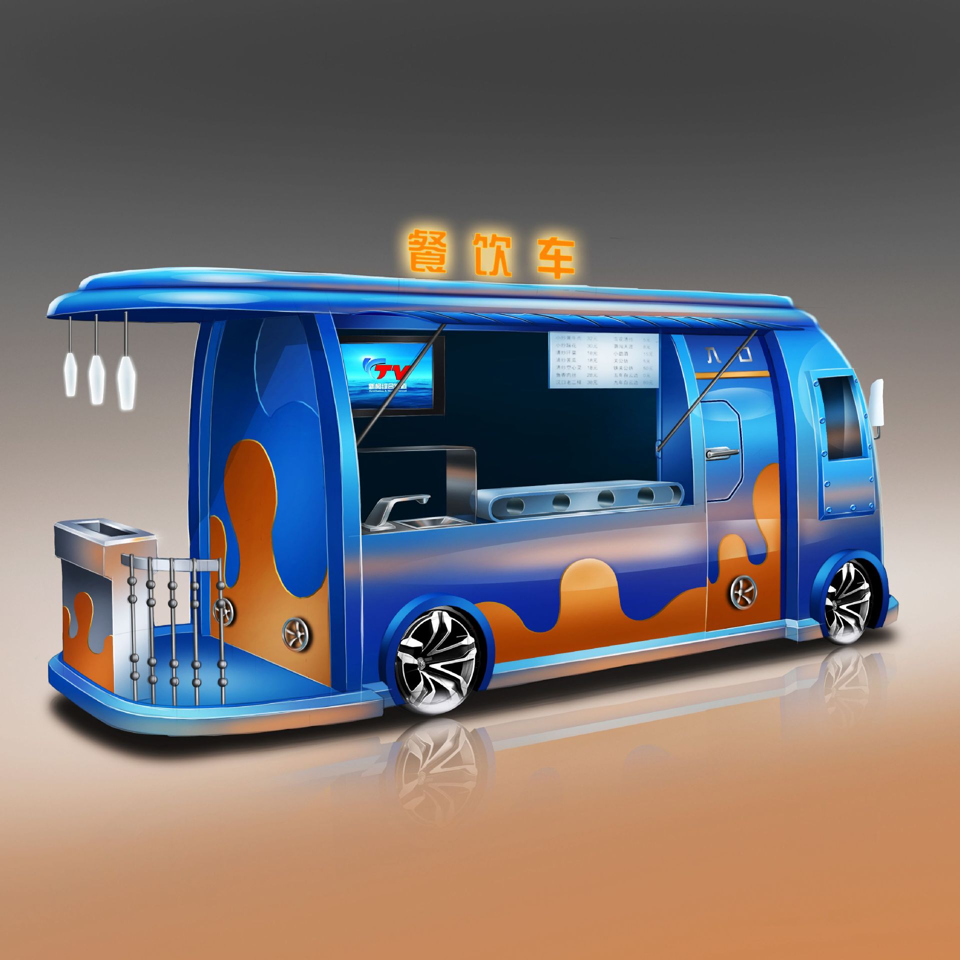 玻璃钢售货车售货亭电动餐车售卖亭售卖车餐饮车小吃车四轮移动车