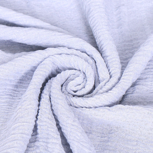 New Folded Solid Color Cotton Scarf with Natural Creases, Human Hair Edge, Large Size Women's Headscarf BS414