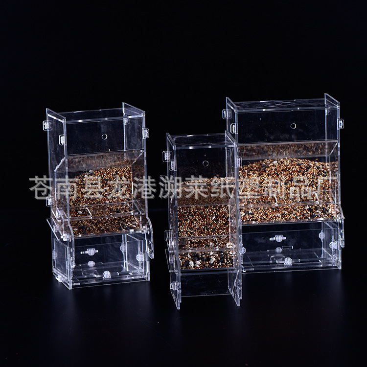 可拆卸鹦鹉便携器 亚克力灰鹦鹉喂鸟器 加厚外带出行喂鸟器