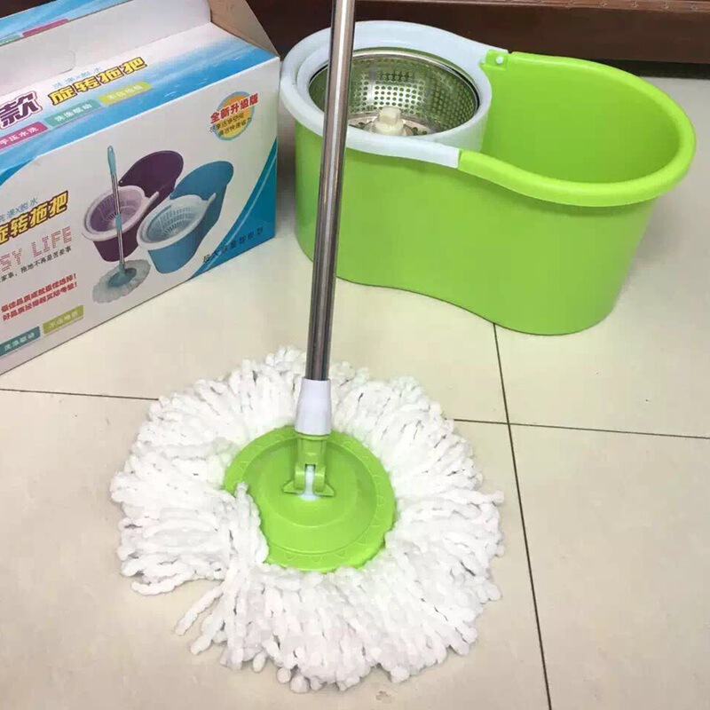 Factory wholesale good God mop eight-word bucket rotating mop gift promotion mop double drive rotating mop bucket