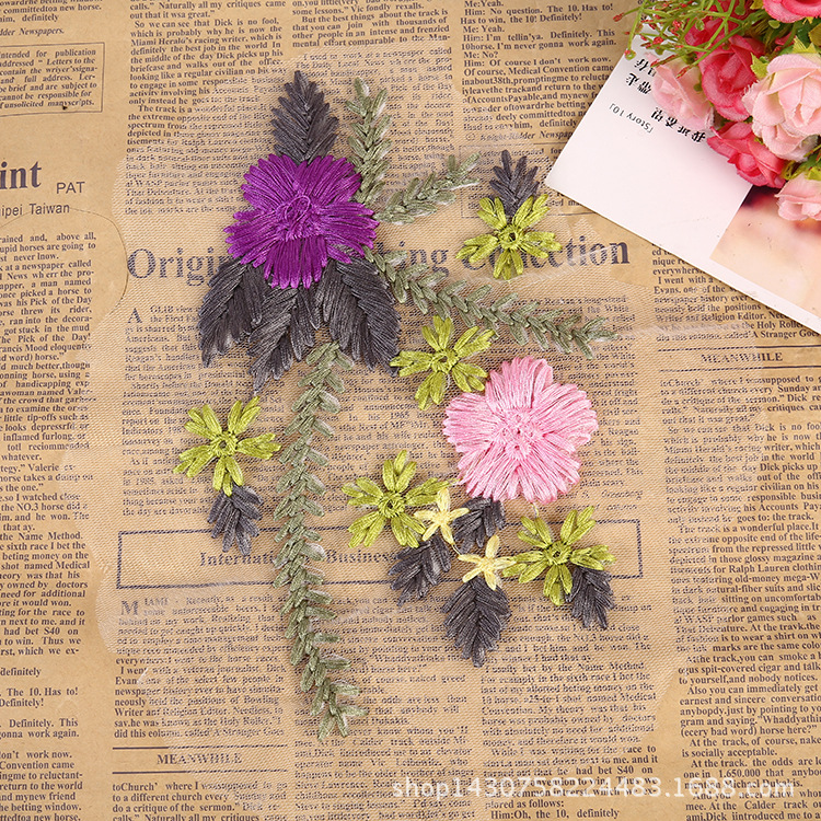 2020新款服裝领花辅料  绣花衬电脑 绣花diy布贴 厂家直銷