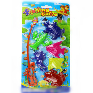 Детские магнитные рыбки для рыбалки, игрушка для игр в воде, пластиковый комплект с аксессуарами