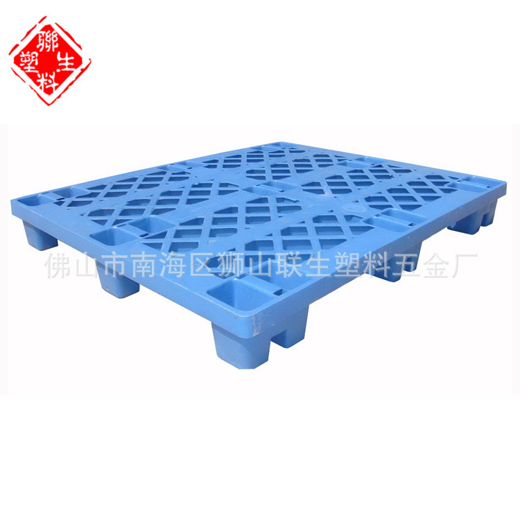 佛山市联生塑胶厂 网格九脚塑料托盘 塑料卡板货架 叉车塑胶栈板