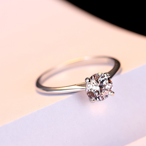 PAG&MAG simple ring S925 silver ring engagement ring for women eight hearts and eight arrows zircon exquisite high-end jewelry