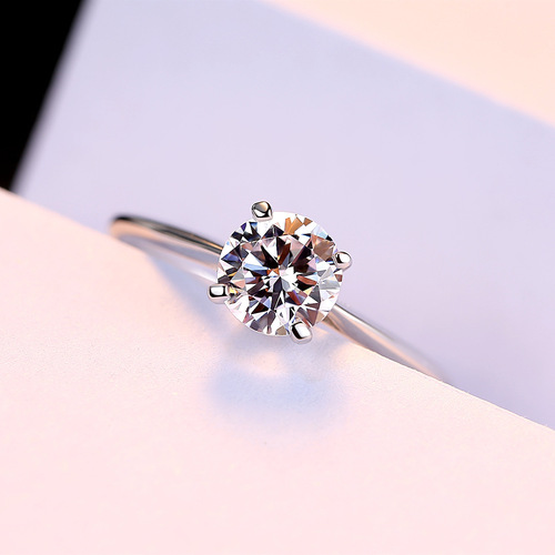 PAG&MAG simple ring S925 silver ring engagement ring for women eight hearts and eight arrows zircon exquisite high-end jewelry