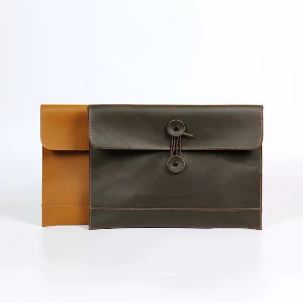Men's hand bag leather computer bag business A4 file bag crazy horse leather envelope bag handmade leather bag wholesale