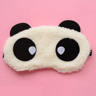 Estilo coreano lindo Panda máscara de Ojos de peluche sombreado sueño máscara de ojo de dibujos animados puesto mercado nocturno al por mayor lindo dispositivo
